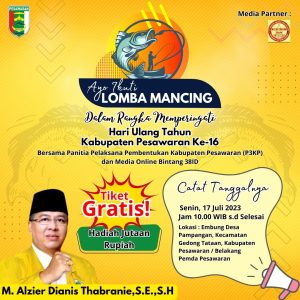Meriahkan HUT Pesawaran Ke-16, Alzier Dianis Thabranie Gelar Lomba Mancing
