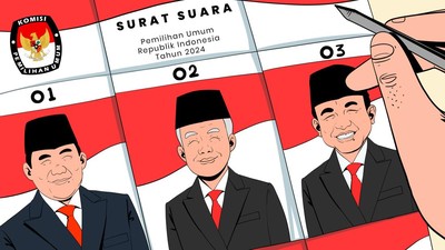 ilustrasi surat suara Pemilu 2024 CNBC Indonesia/Edward Ricardo