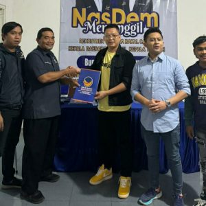 Tiktoker Bang Taun Daftar Calon Bupati Lamteng di NasDem dan Demokrat