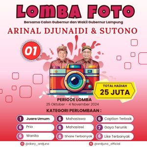 Calon Gubernur di Lampung Gelar Lomba Foto Berhadiah Puluhan Juta Rupiah