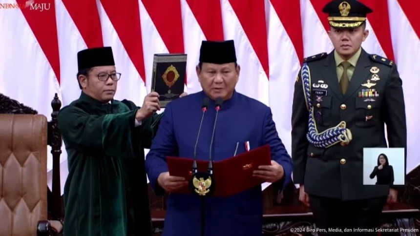 Pelantikan Prabowo Subianti sebagai Presiden RI