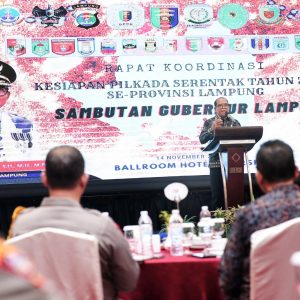 Pj Gubernur Lampung Buka Rakor Kesiapan Pilkada Serentak 2024