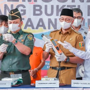 BNNP Lampung Musnahkan 14,9 Kg Sabu