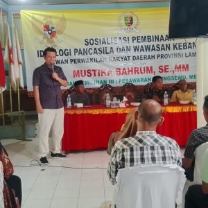 Mustika Bahrum Gelar Sosialisasi Pancasila di Desa Batu Raja, Pesawaran