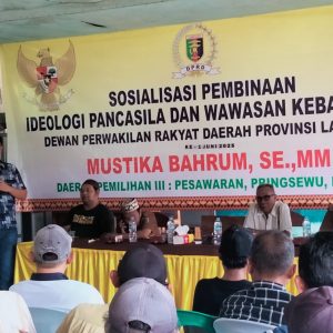 Mustika Bahrum Sosialisasikan Nilai Pancasila di Desa Cimanuk Pesawaran