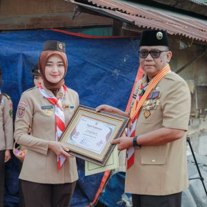 Wagub Jihan Nurlela Tabur Bunga untuk Tokoh Pramuka Lampung