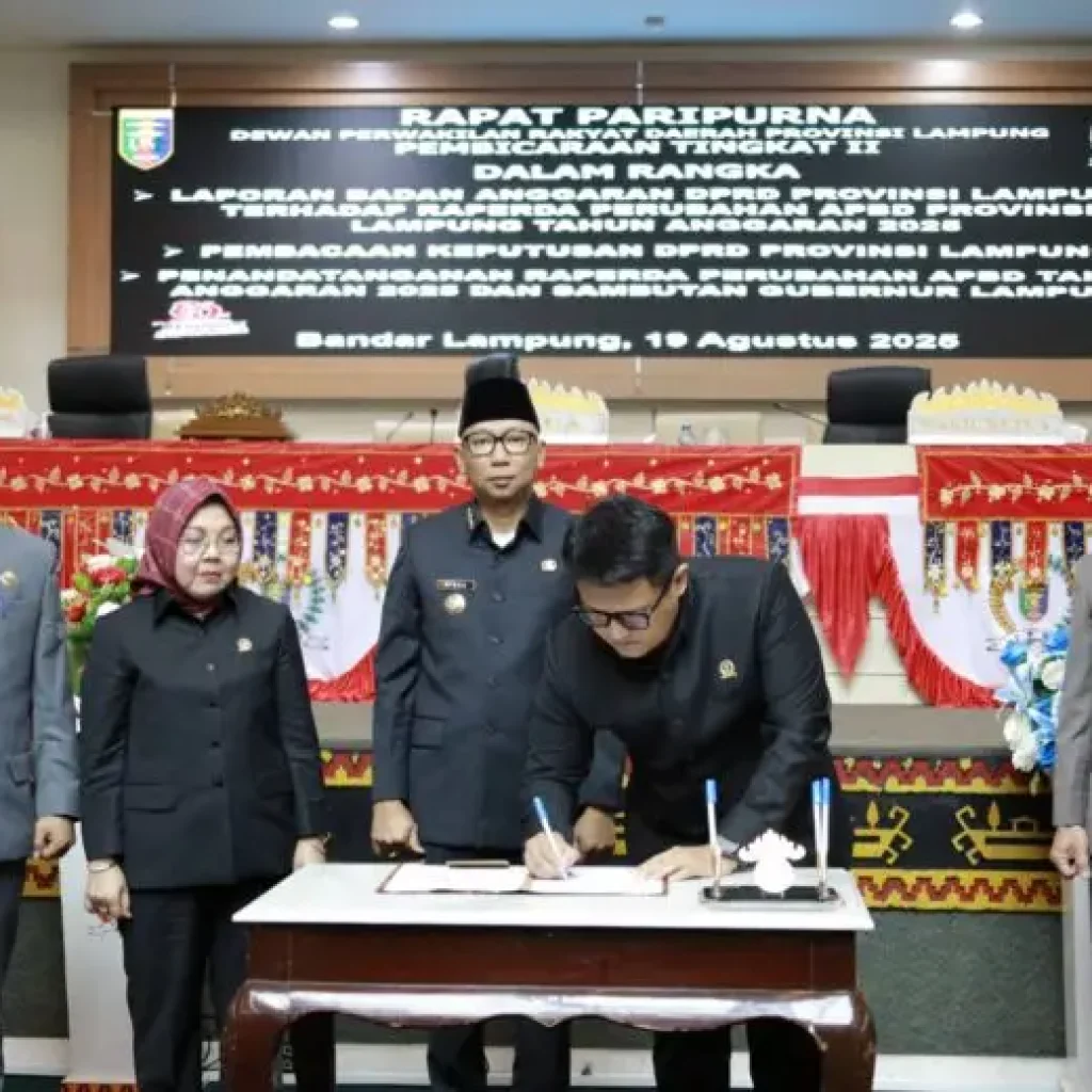Pemprov dan DPRD Lampung Sepakati Perubahan APBD 2025