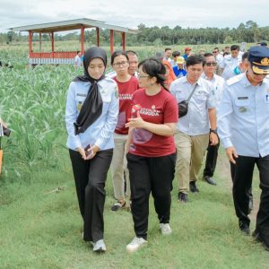 Wagub Jihan Dampingi Wamen Stella Christie Tinjau Lokasi Pembangunan SMA Unggul Garuda di Lampung
