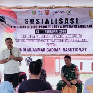 Libatkan KWT dan Aparatur Pekon, Tondi Gaddafi Perkuat Wawasan Kebangsaan di Akar Rumput