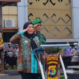 Eva Dwiana Hadiri Apel Operasi Ketupat Krakatau 2026 di Mapolresta