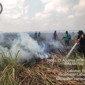 Karhutla Way Kambas Masih Ditangani, Medan Gambut dan Akses Sulit Jadi Kendala