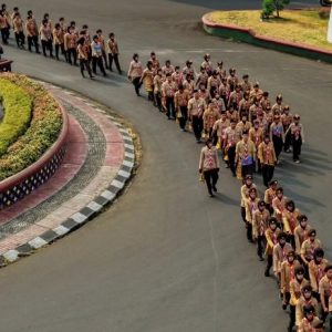 Sekda Bandar Lampung Buka Lomba Gerak Jalan Pramuka, Tekankan Disiplin dan Kekompakan